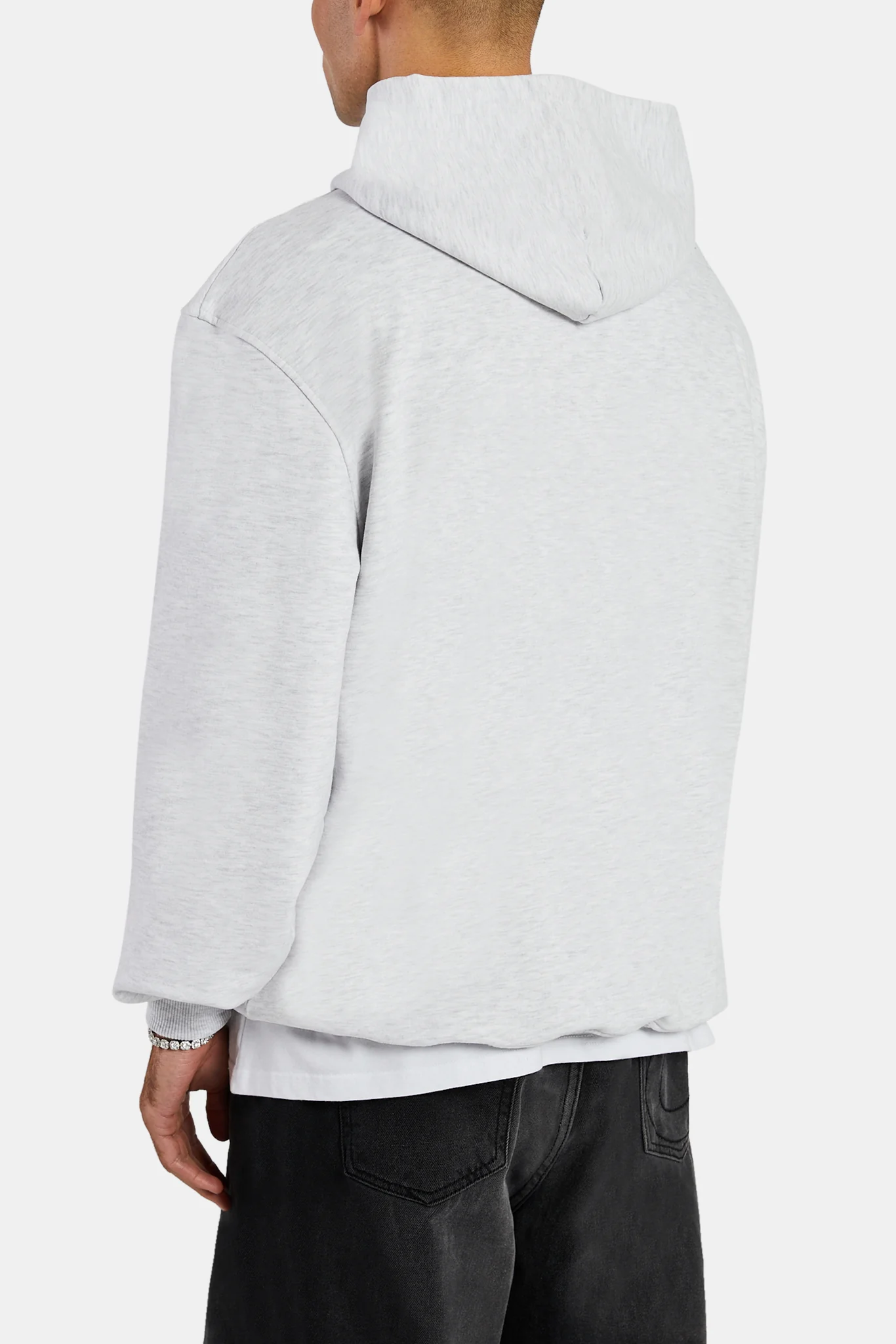 University Hoodie - Light Grey Marl - Image 4