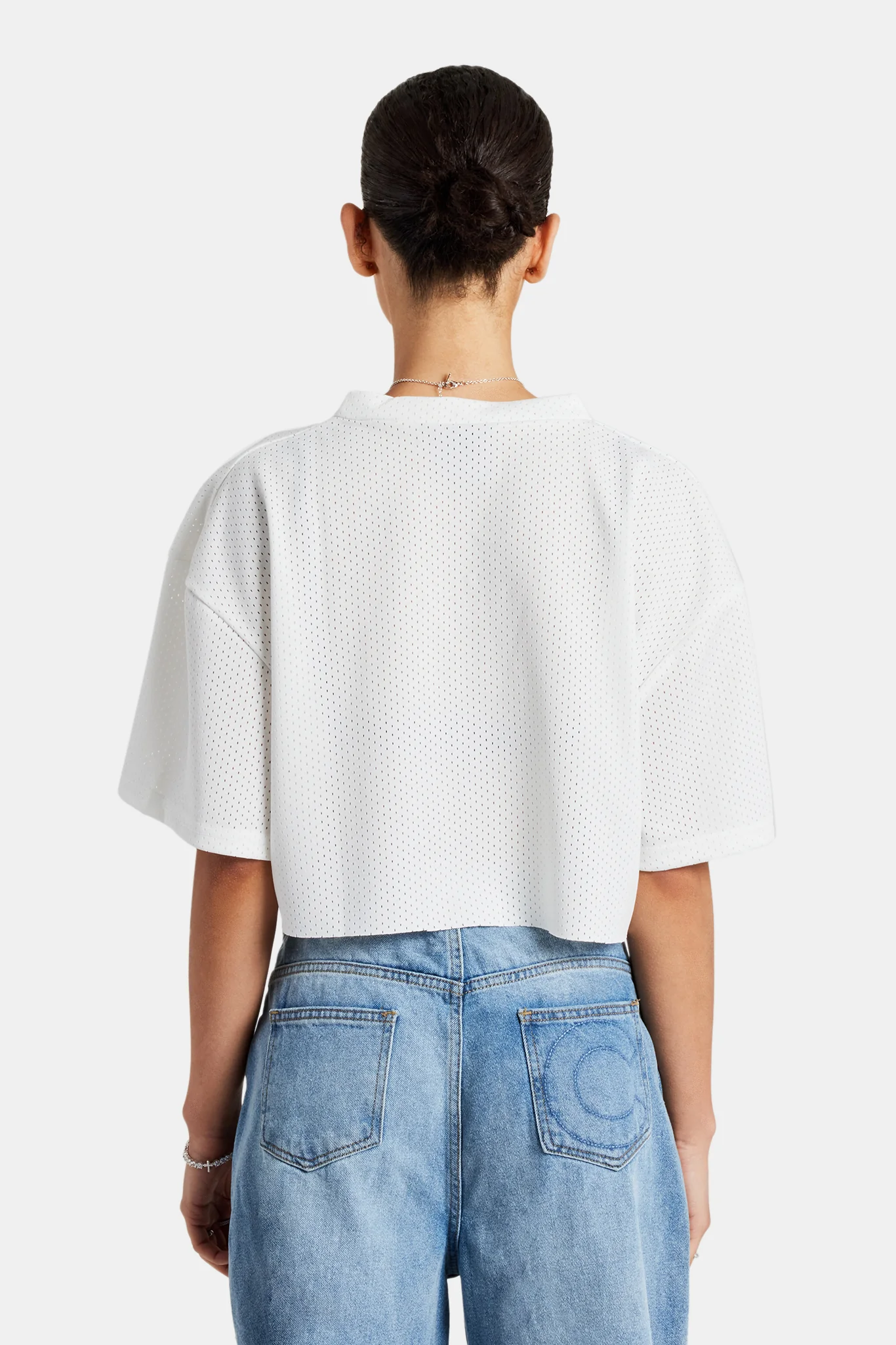 Varsity Mesh Cropped T-Shirt - Image 3