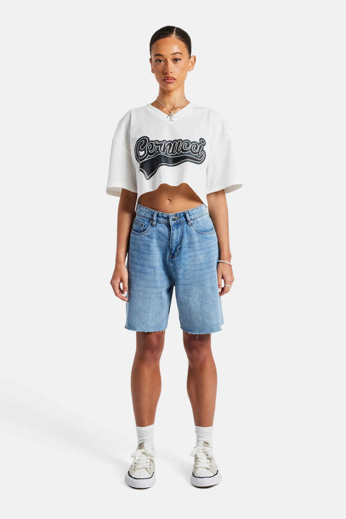 Varsity Mesh Cropped T-Shirt - Image 4