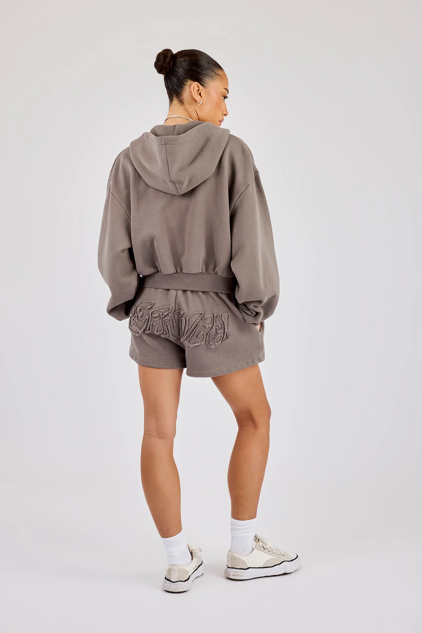 Washed Applique Logo Short - Grey - Image 4
