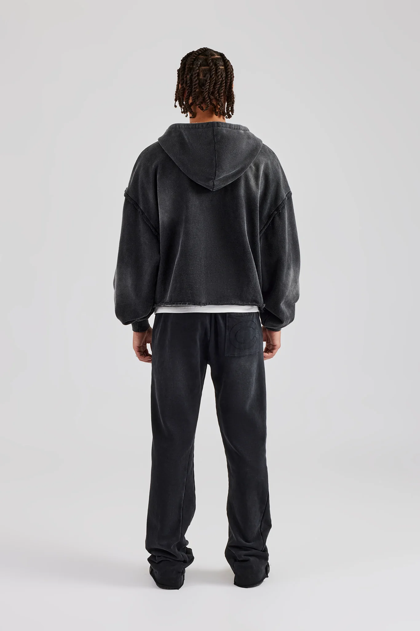 Washed Applique Zip Through Tracksuit - Acid Wash - Image 3