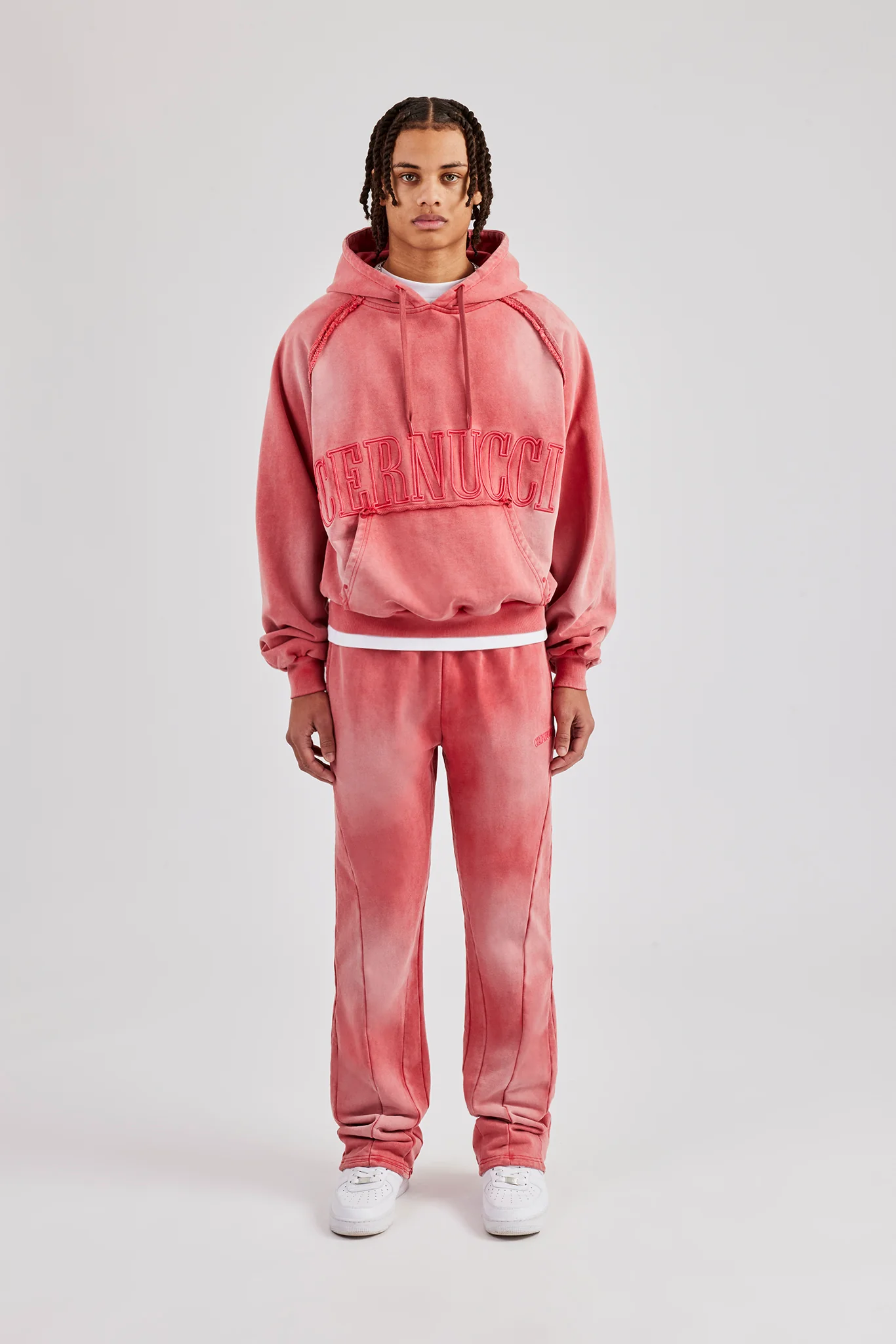 Washed Cernucci Drawcord Tracksuit - Washed Red - Image 2