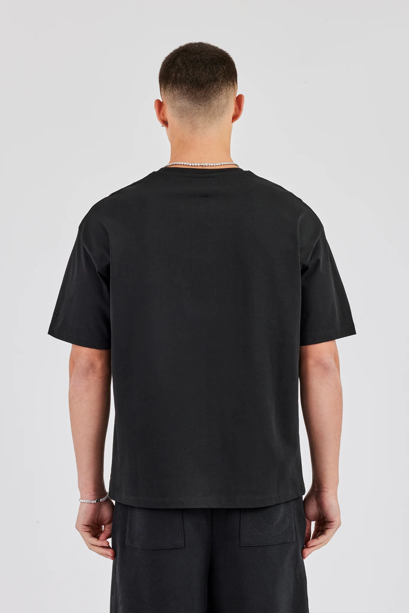Washed Cernucci Print T-Shirt - Black - Image 3