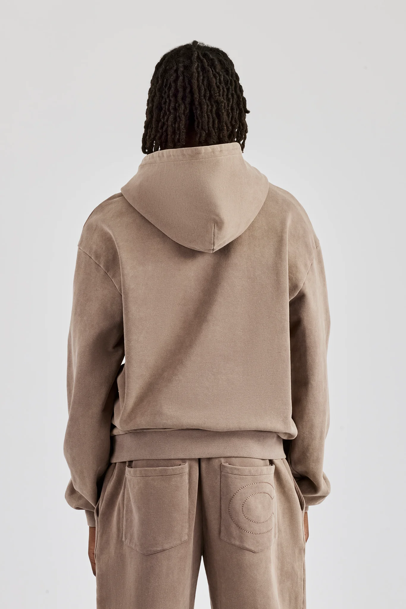 Washed Hoodie - Taupe - Image 3
