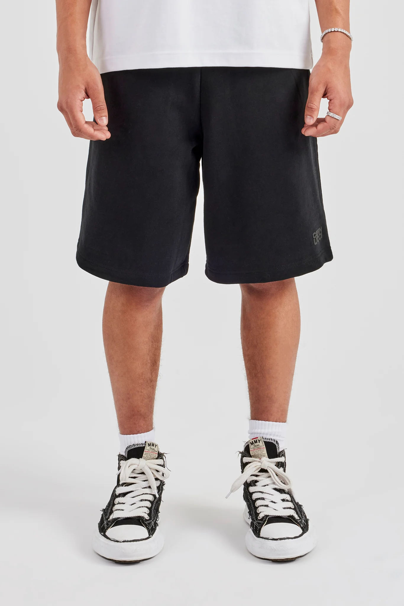 Washed Jersey Jort - Black - Image 2