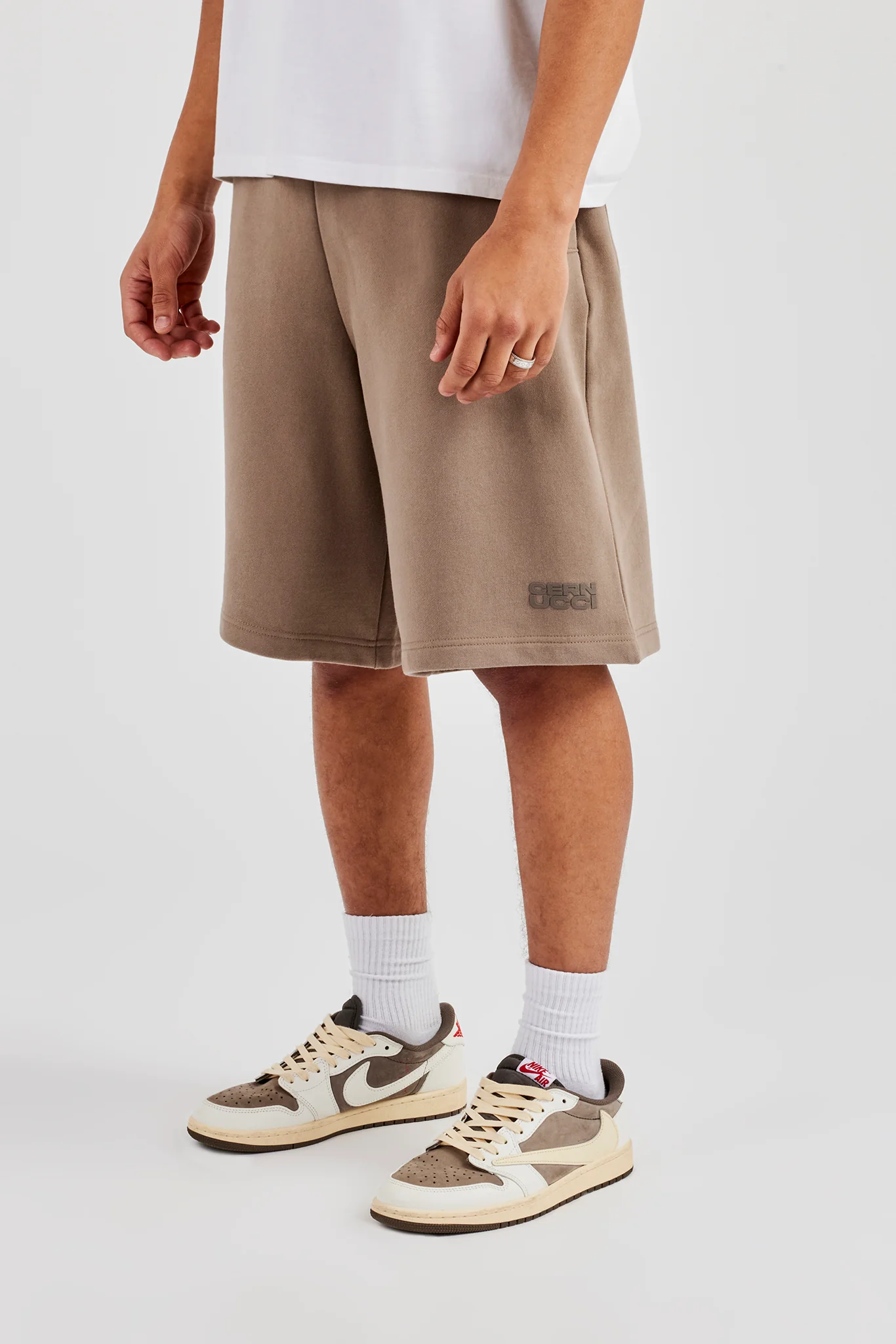 Washed Jersey Jort - Taupe