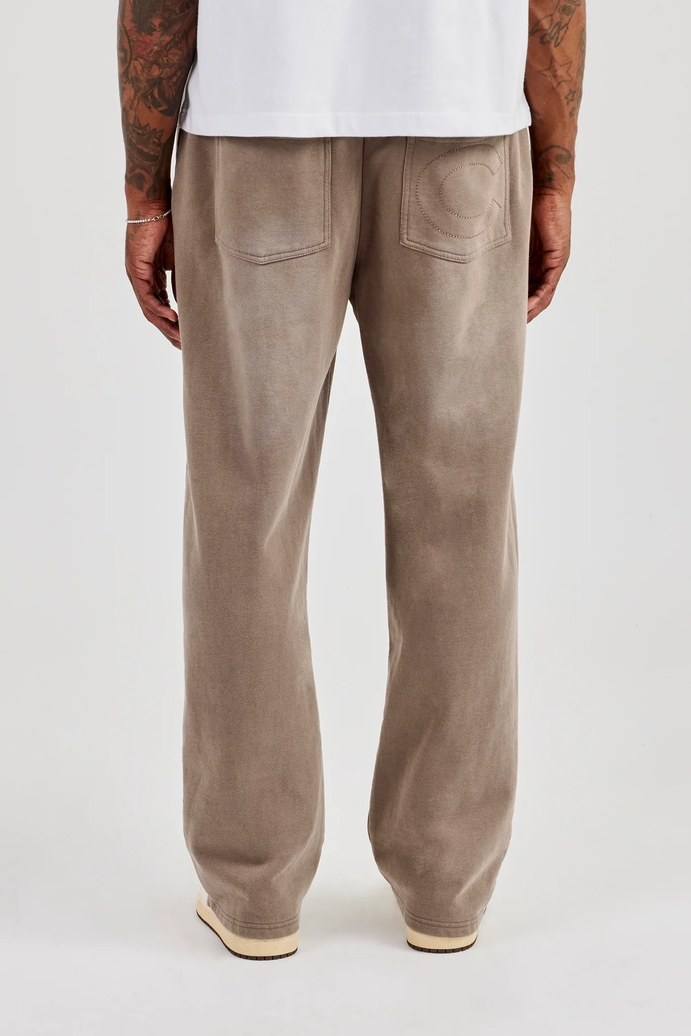 Washed Relaxed Jogger - Brown - Image 3