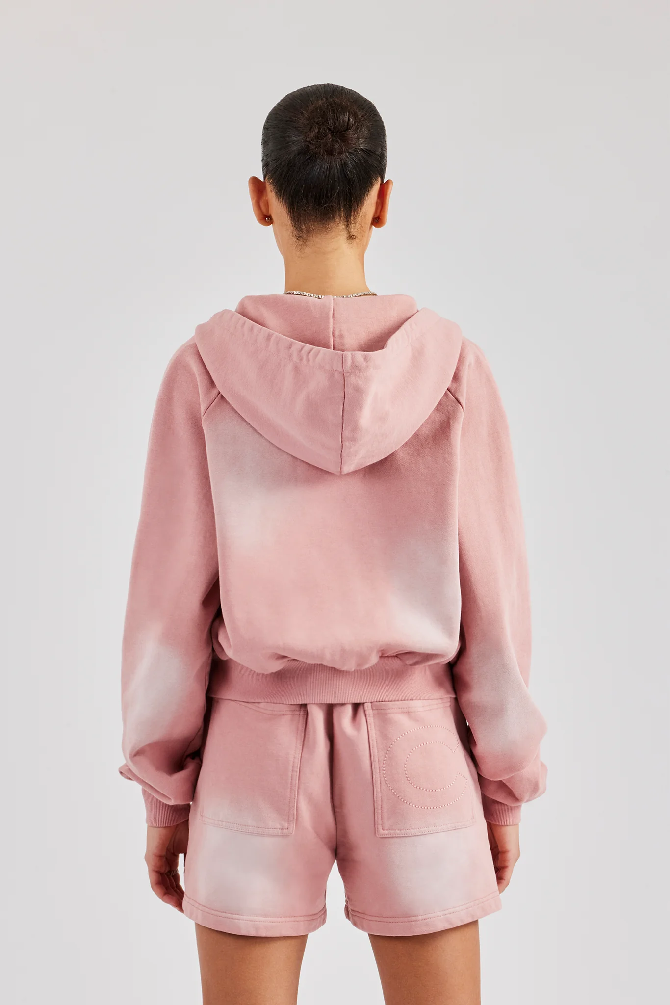 Washed Relaxed Shorts - Pink - Image 3