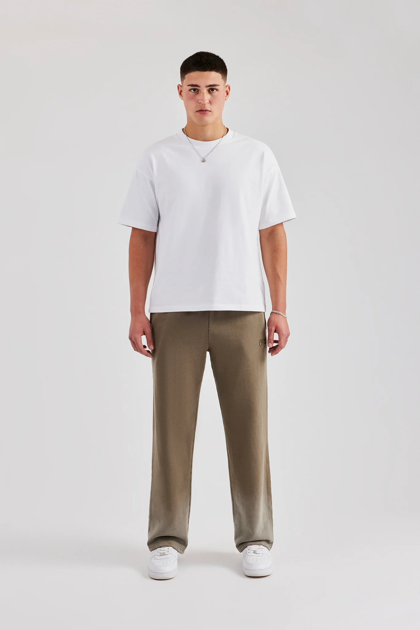 Washed Straight Leg Jogger - Khaki - Image 4