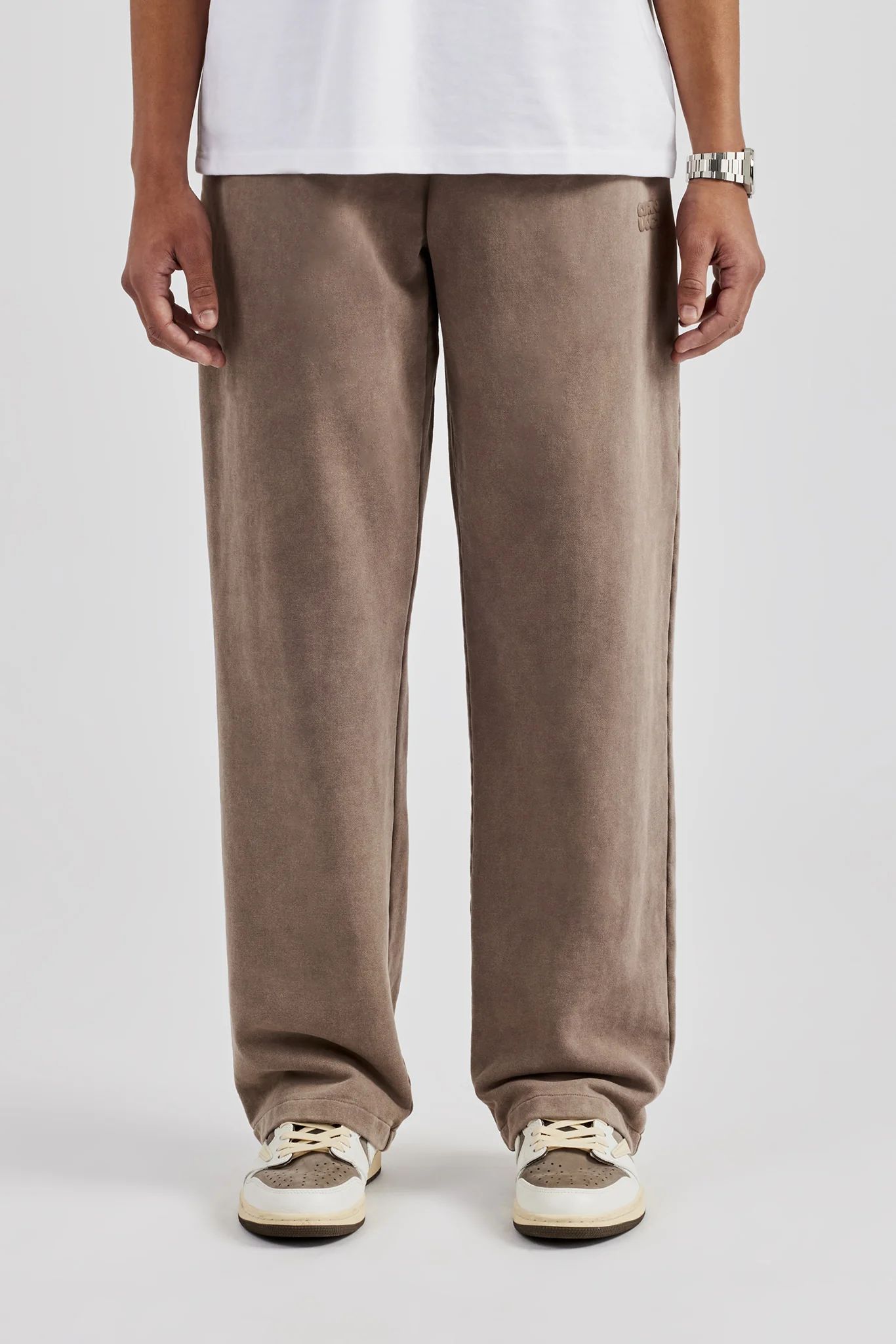 Washed Straight Leg Jogger - Taupe - Image 12