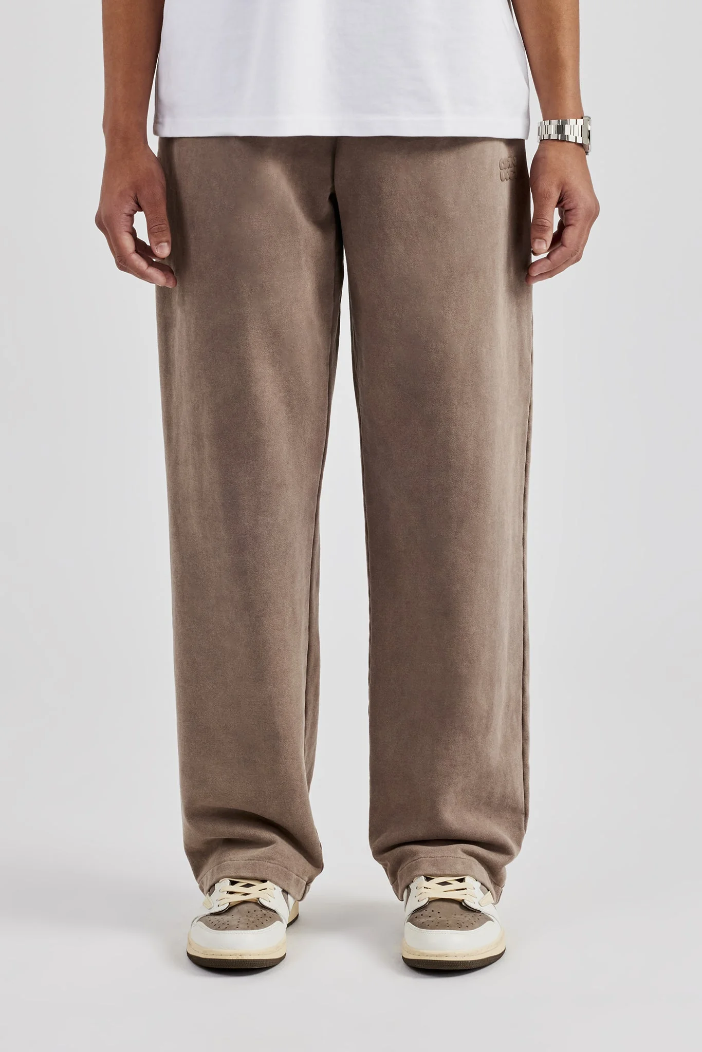 Washed Straight Leg Jogger - Taupe - Image 2
