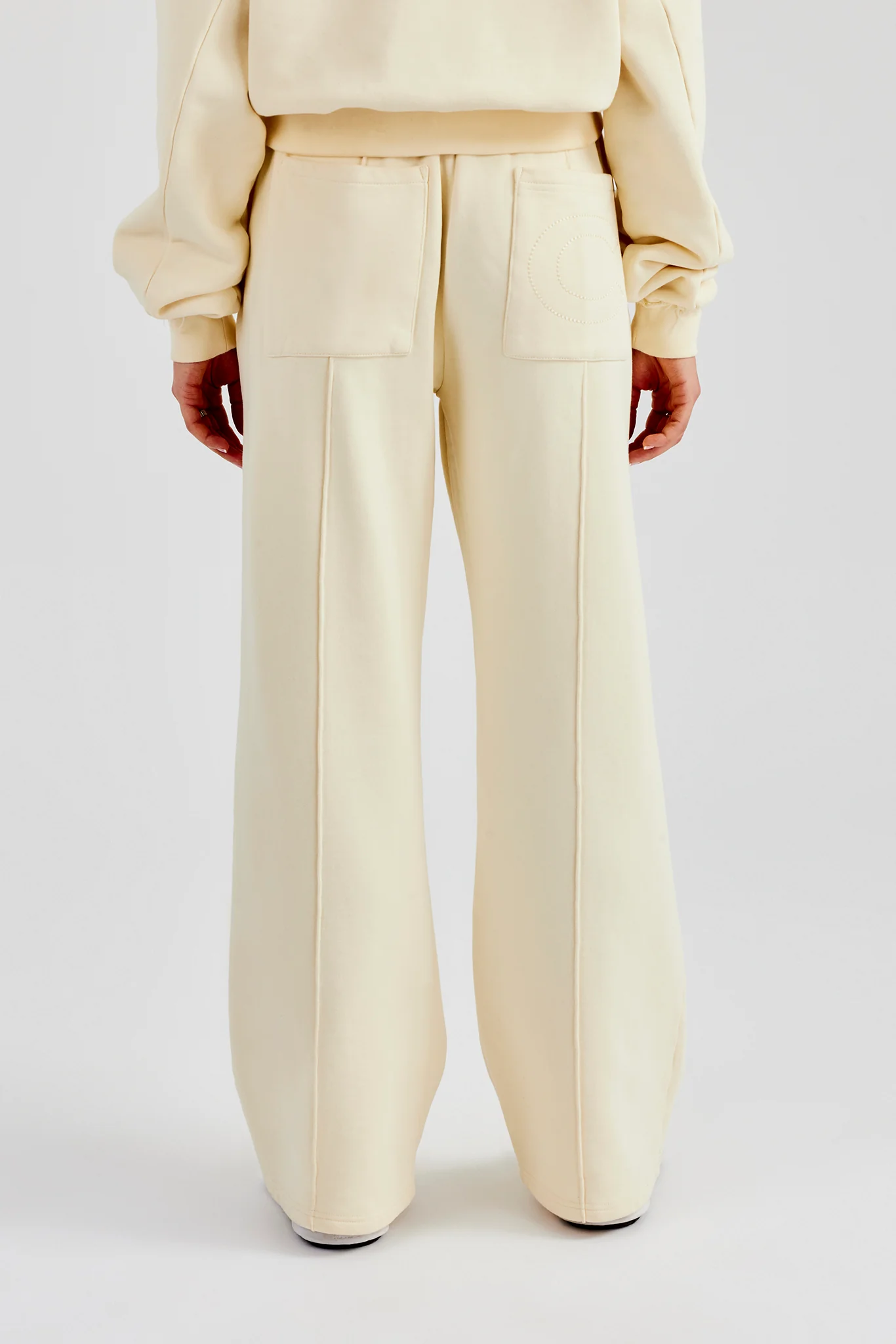 Washed Wide Leg Jogger - Butter Yellow - Image 4