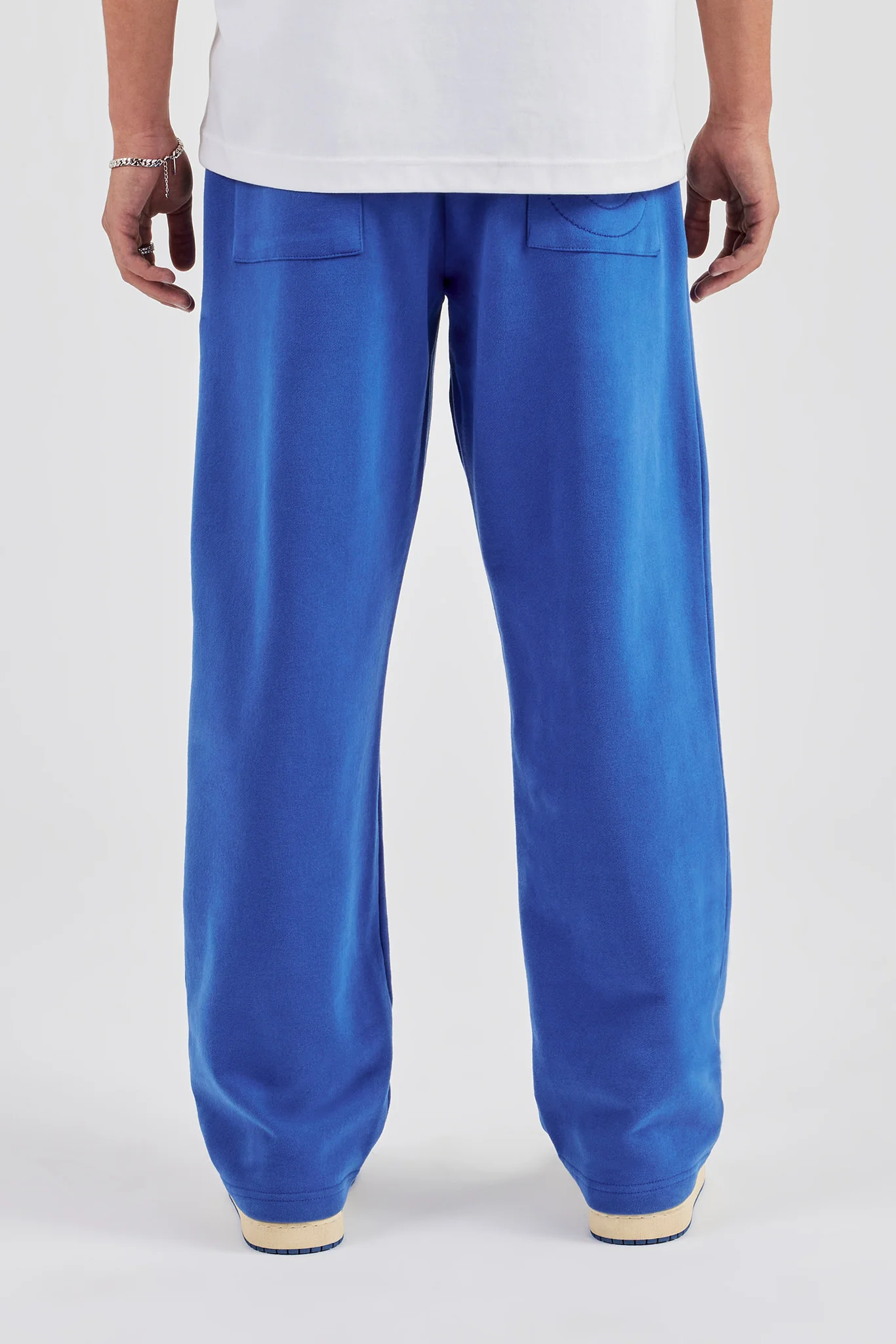 Washed Wide Leg Rhinestone C Jogger - Washed Blue - Image 4