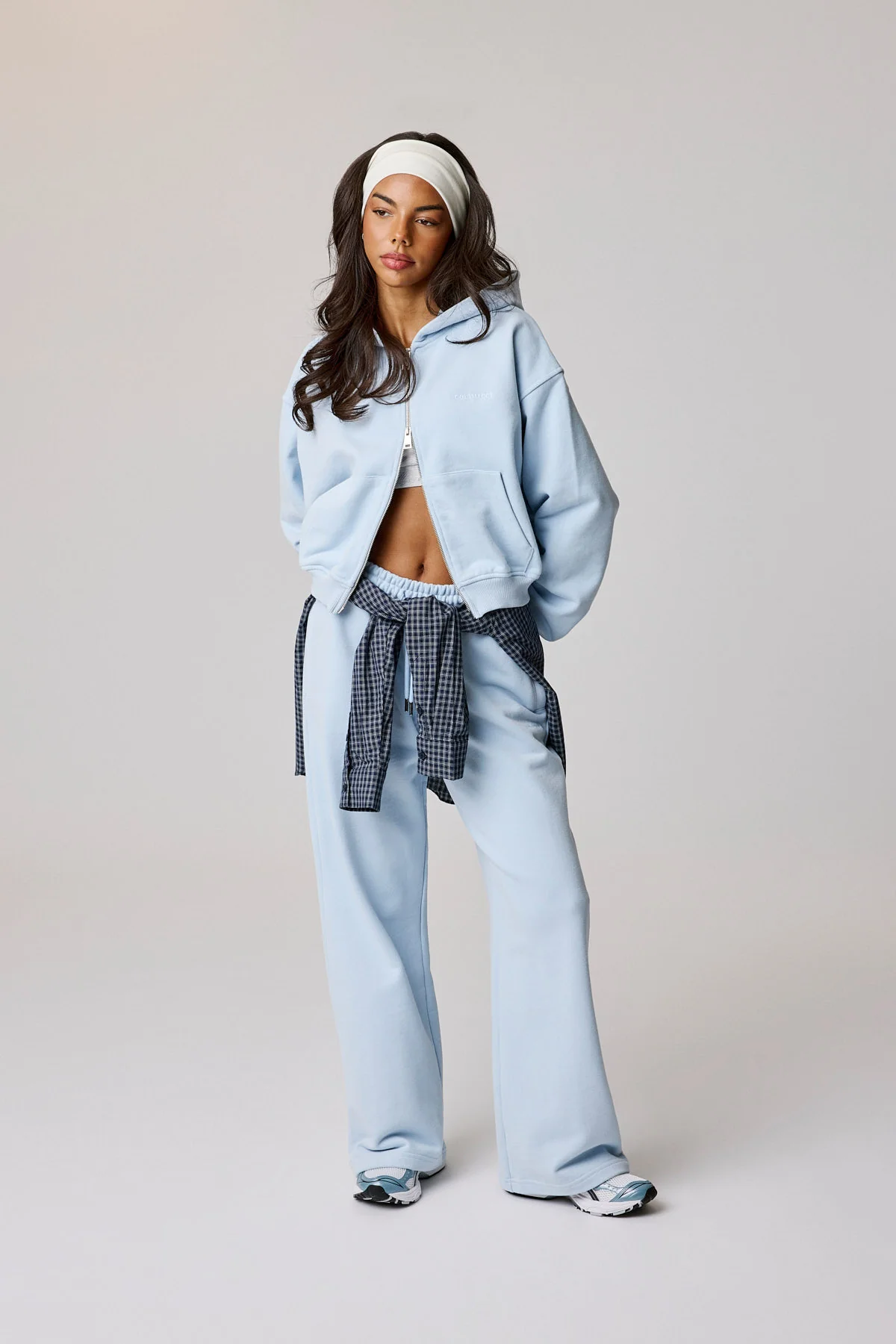 Wide Leg Jogger - Powder Blue