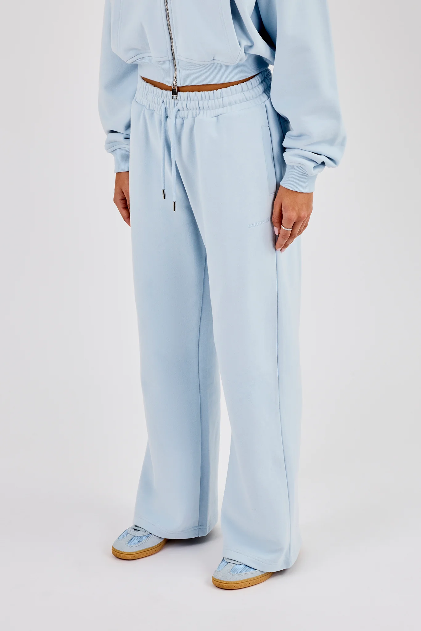 Wide Leg Jogger - Powder Blue - Image 2