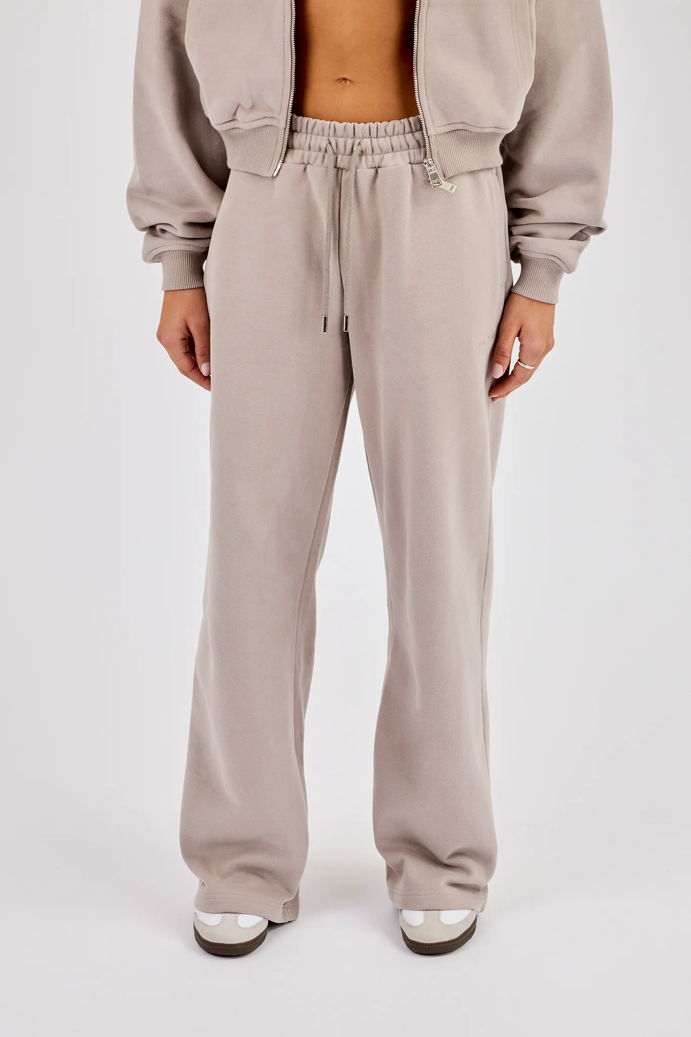 Wide Leg Jogger - Stone - Image 3