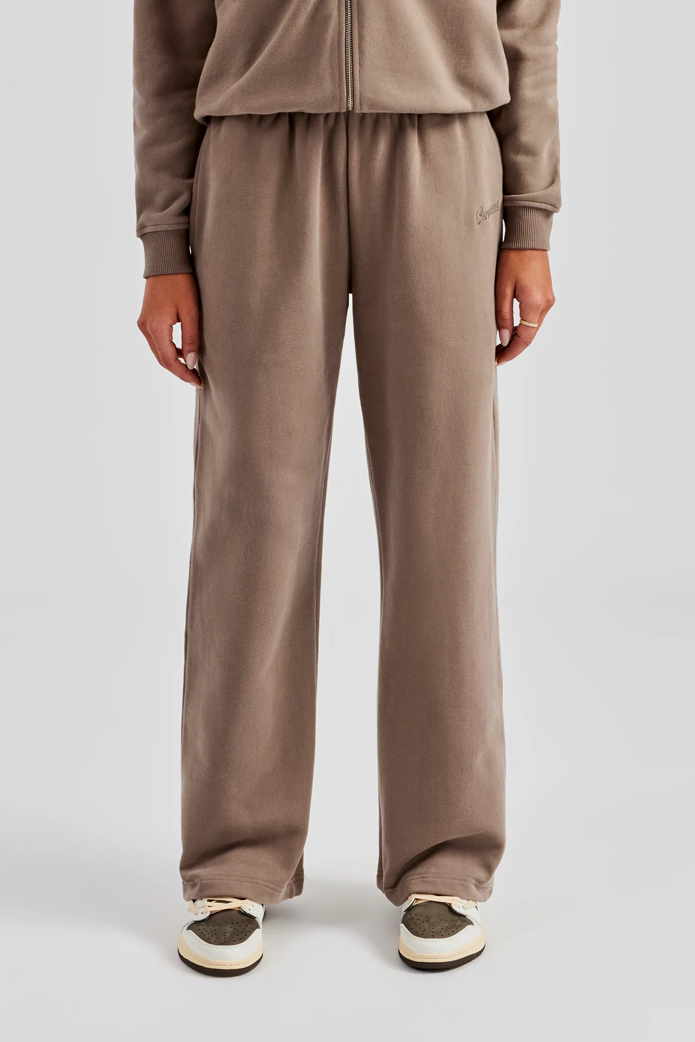 Wide Leg Jogger - Taupe - Image 4