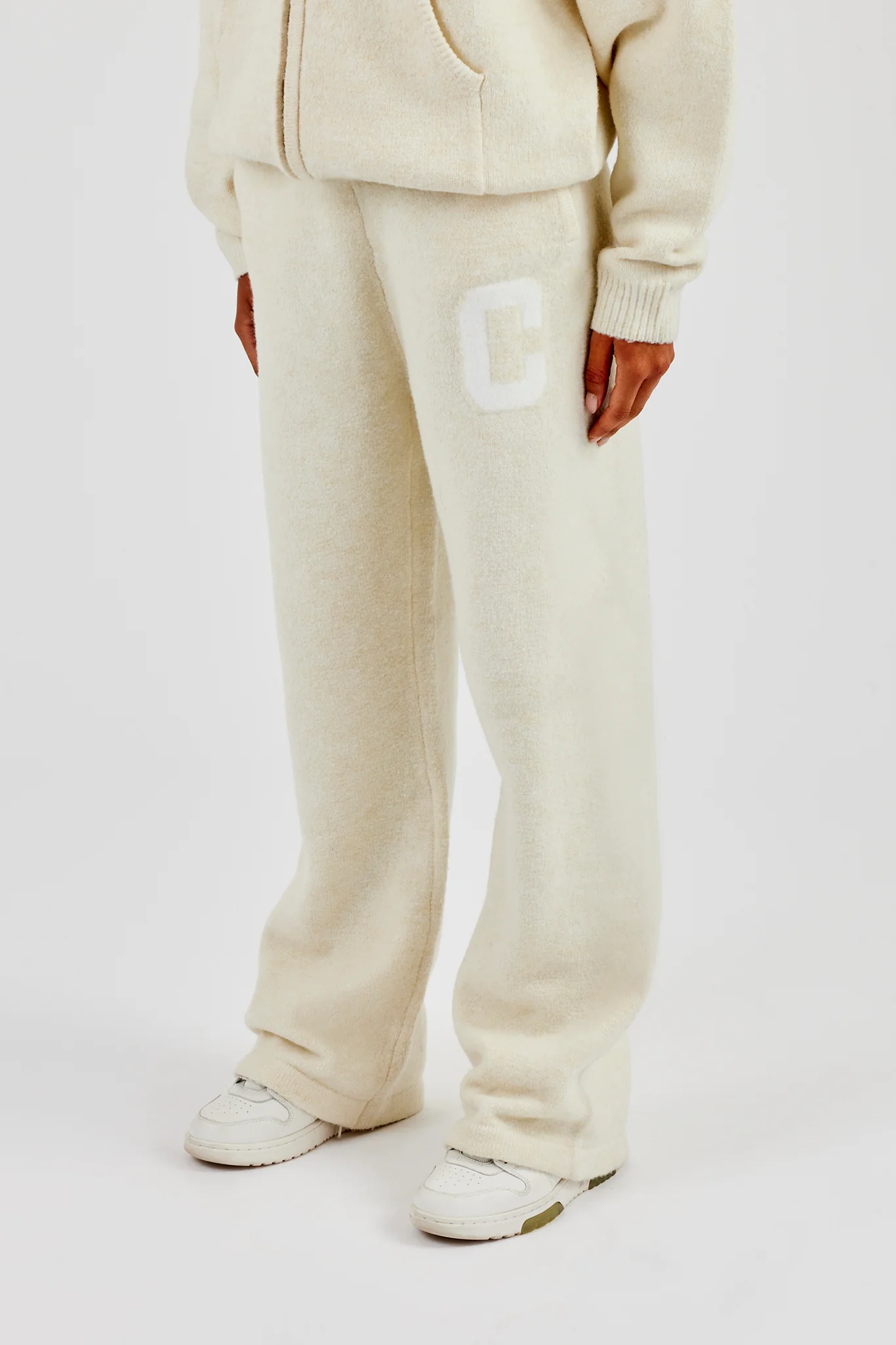 Wide Leg Knitted Jogger - Butter Yellow - Image 13