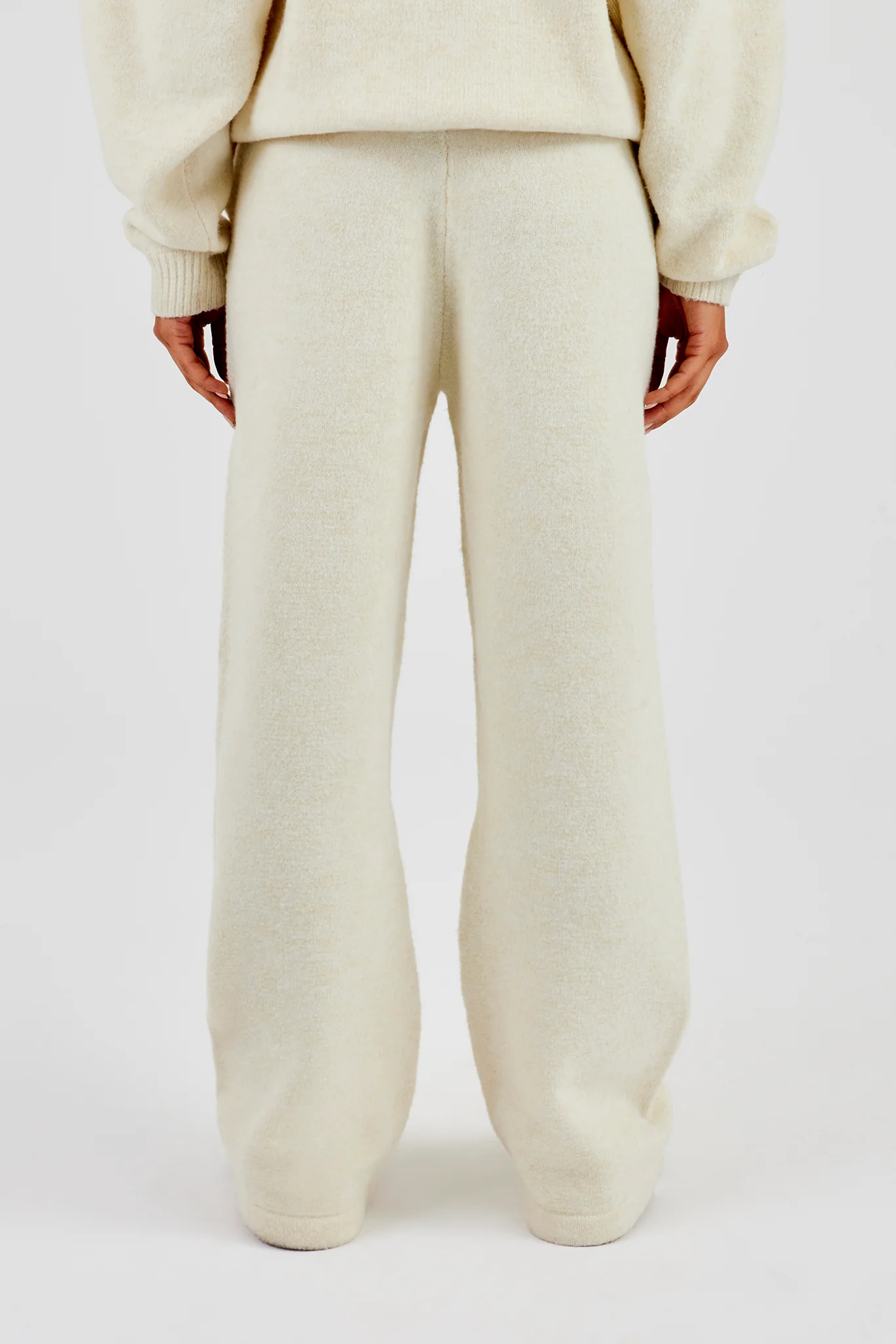Wide Leg Knitted Jogger - Butter Yellow - Image 15