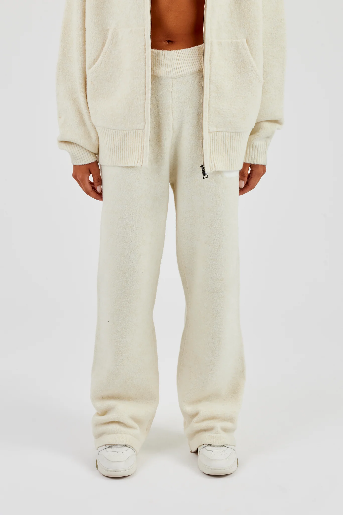 Wide Leg Knitted Jogger - Butter Yellow - Image 16