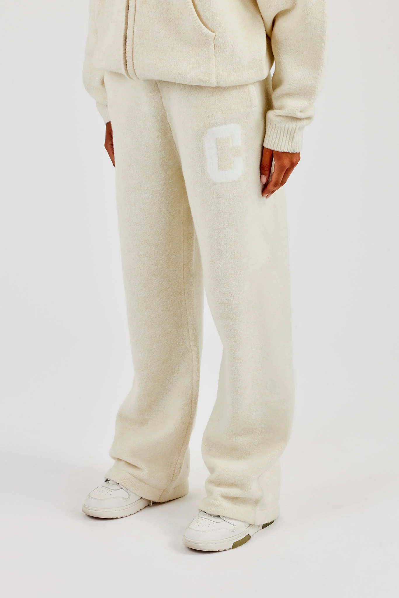 Wide Leg Knitted Jogger - Butter Yellow - Image 7