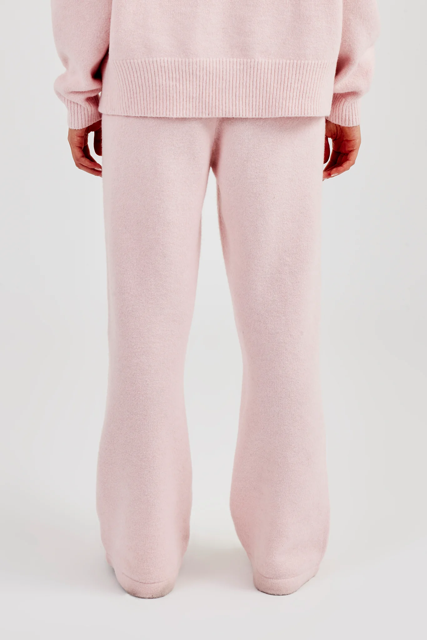 Wide Leg Knitted Jogger - Pink - Image 4