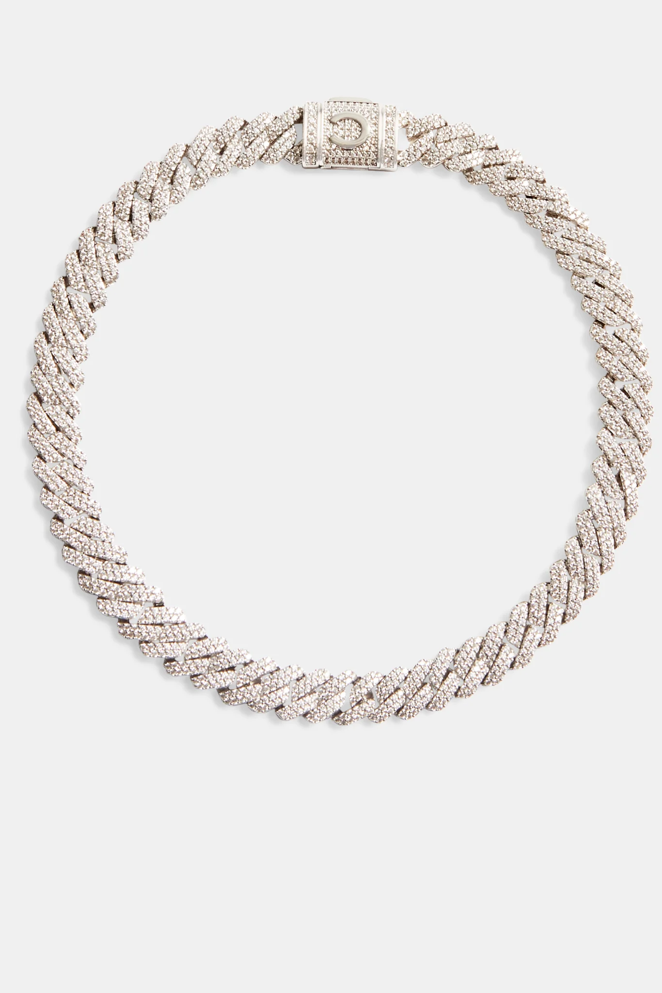 Womens 10mm Iced Prong Cuban Chain - Image 2
