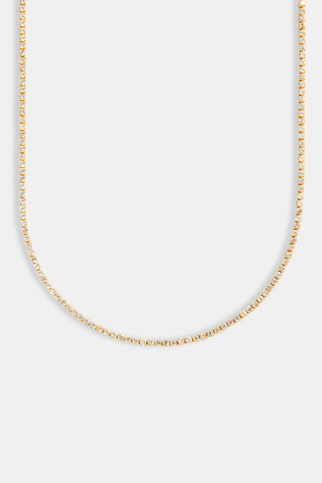 Womens 2.5mm Micro Tennis Choker - Gold - Image 2