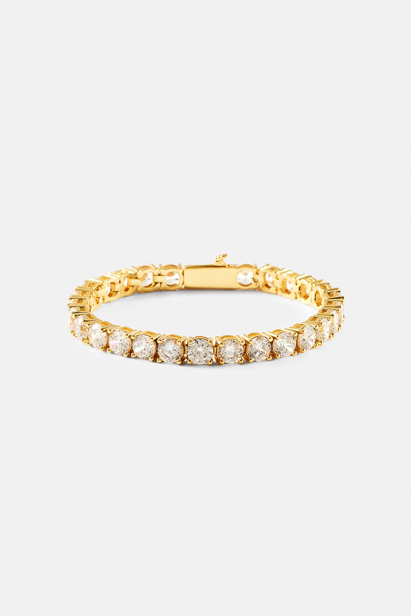 Womens Tennis Bracelet - 5mm - Gold - Image 3