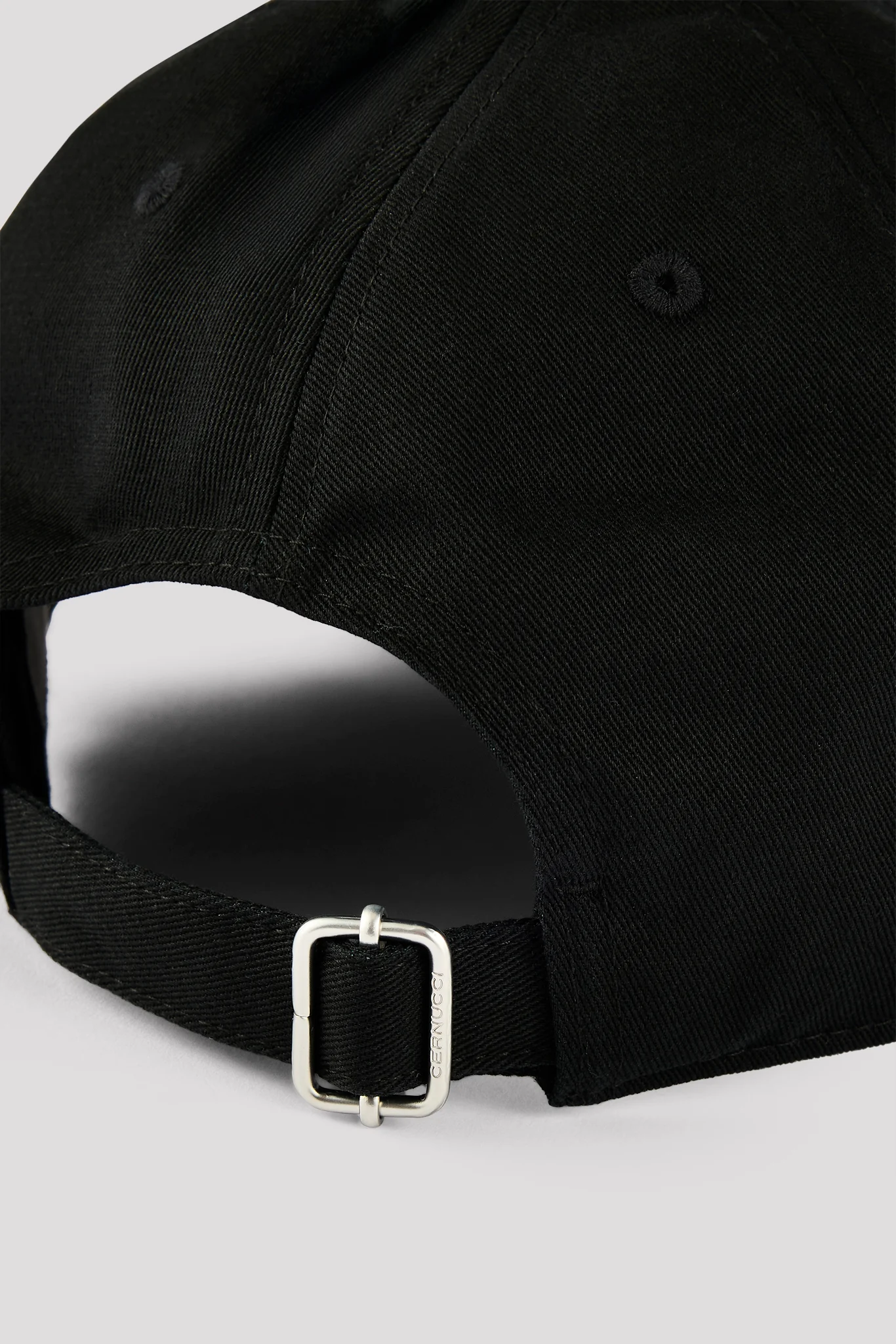 Womens Cernucci Script Logo Cap- Black - Image 5