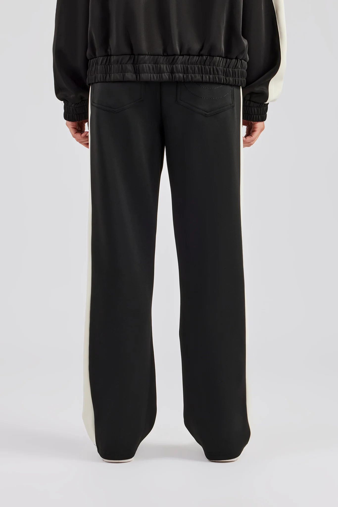 Womens Contrast Panel Track Pant - Black - Image 4
