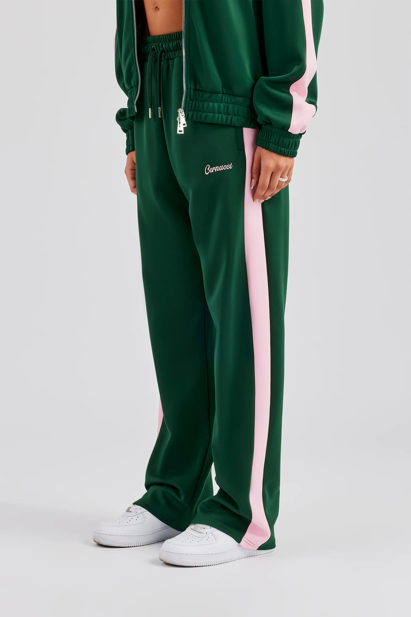 Womens Contrast Panel Track Pant - Green - Image 5