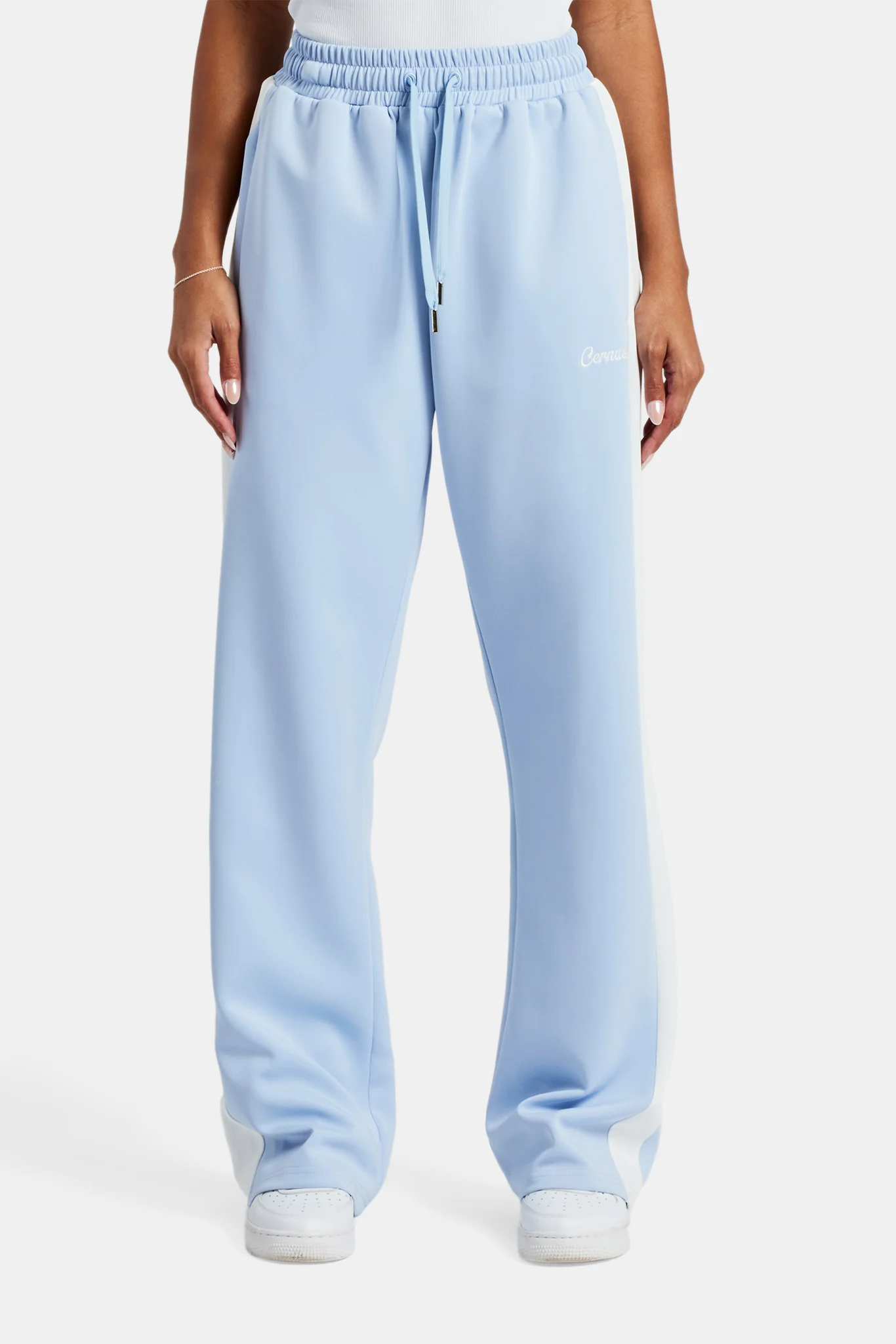 Womens Contrast Panel Track Pant - Light Blue - Image 3