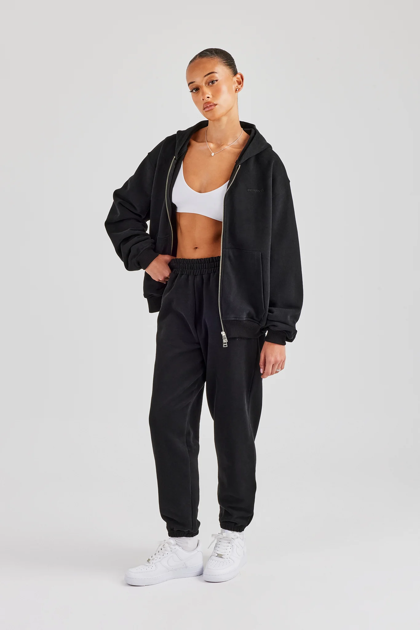 Womens Cuffed Jogger - Black - Image 3