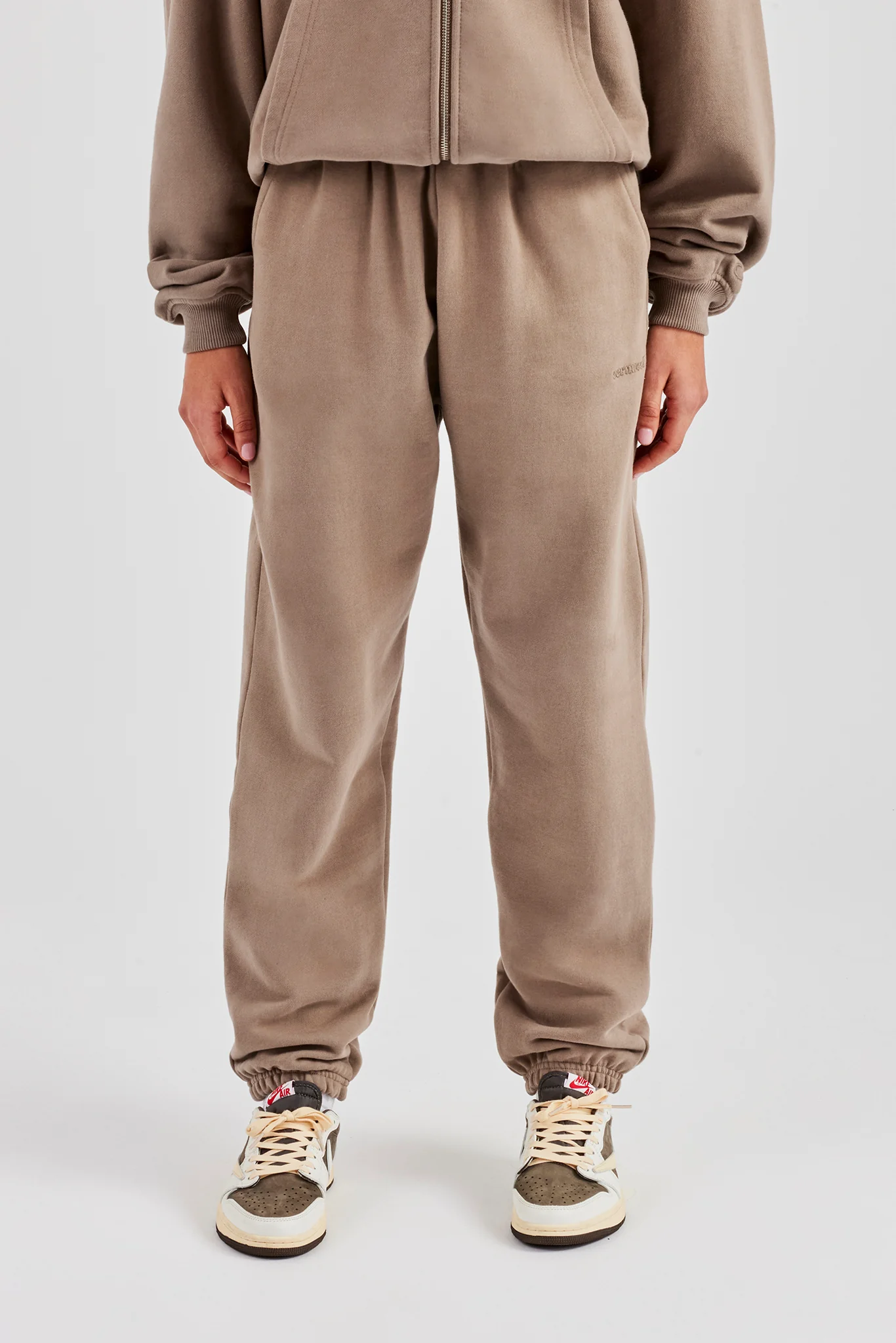 Womens Cuffed Jogger - Taupe - Image 2