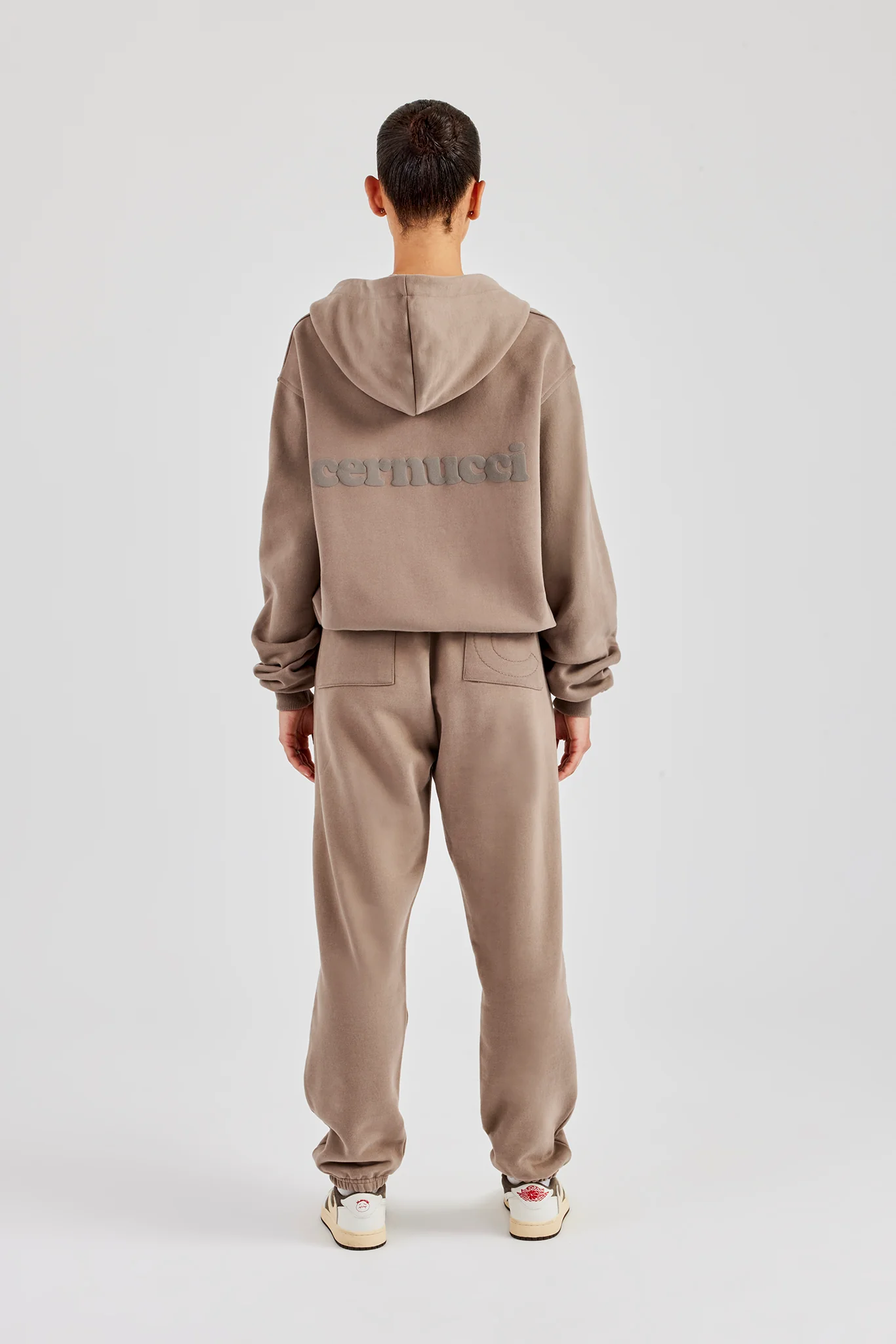 Womens Cuffed Jogger - Taupe - Image 4