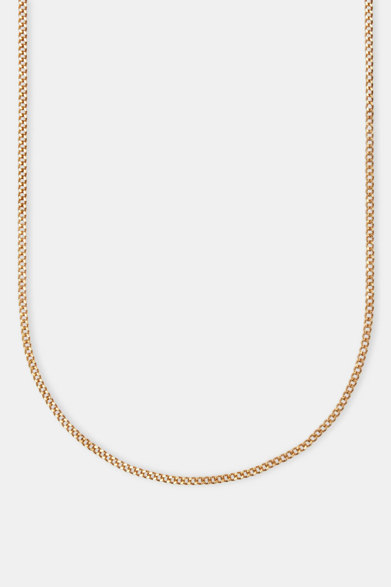 Womens 2.5mm Micro Cuban Chain - Gold - Image 2