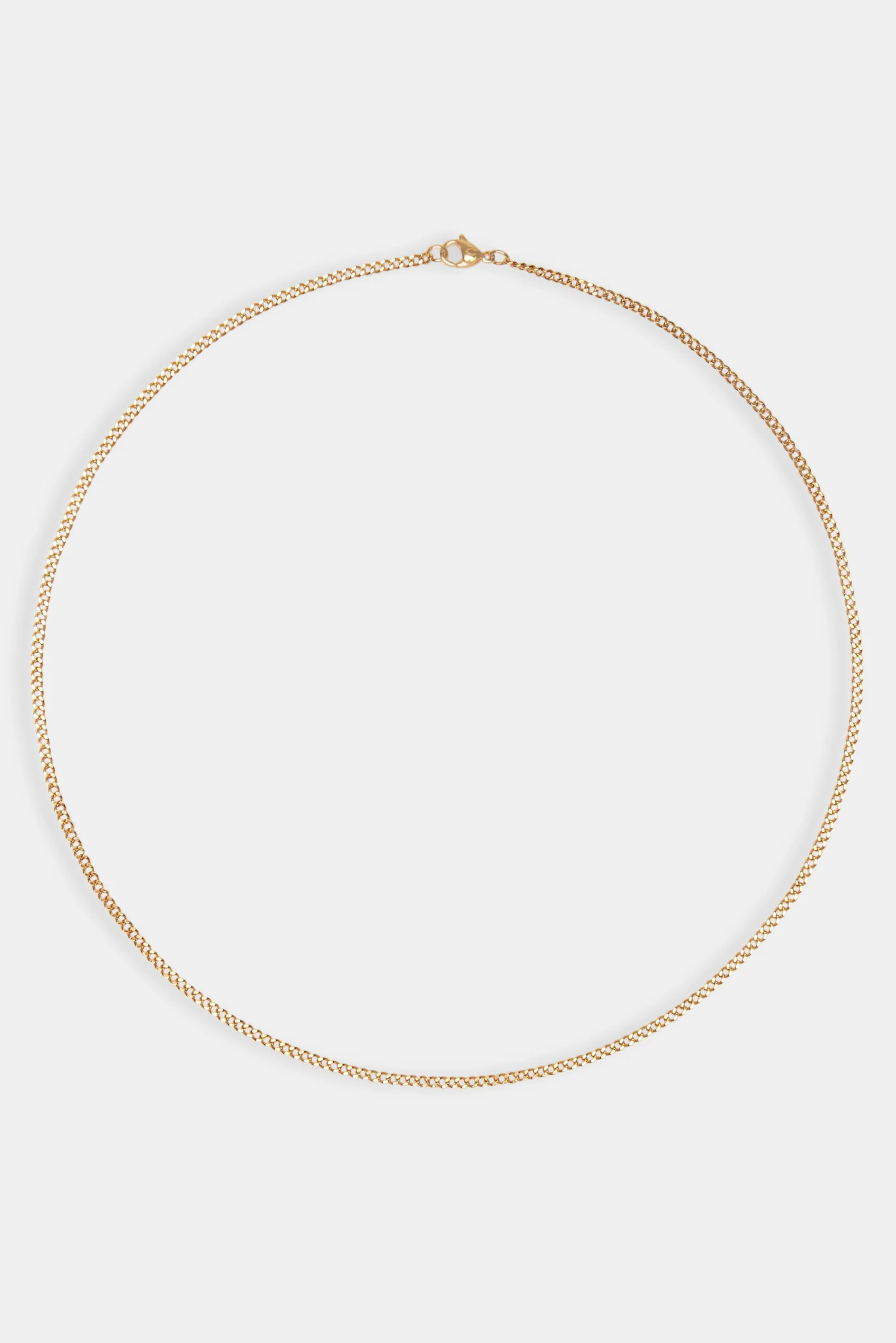 Womens 2.5mm Micro Cuban Chain - Gold - Image 3