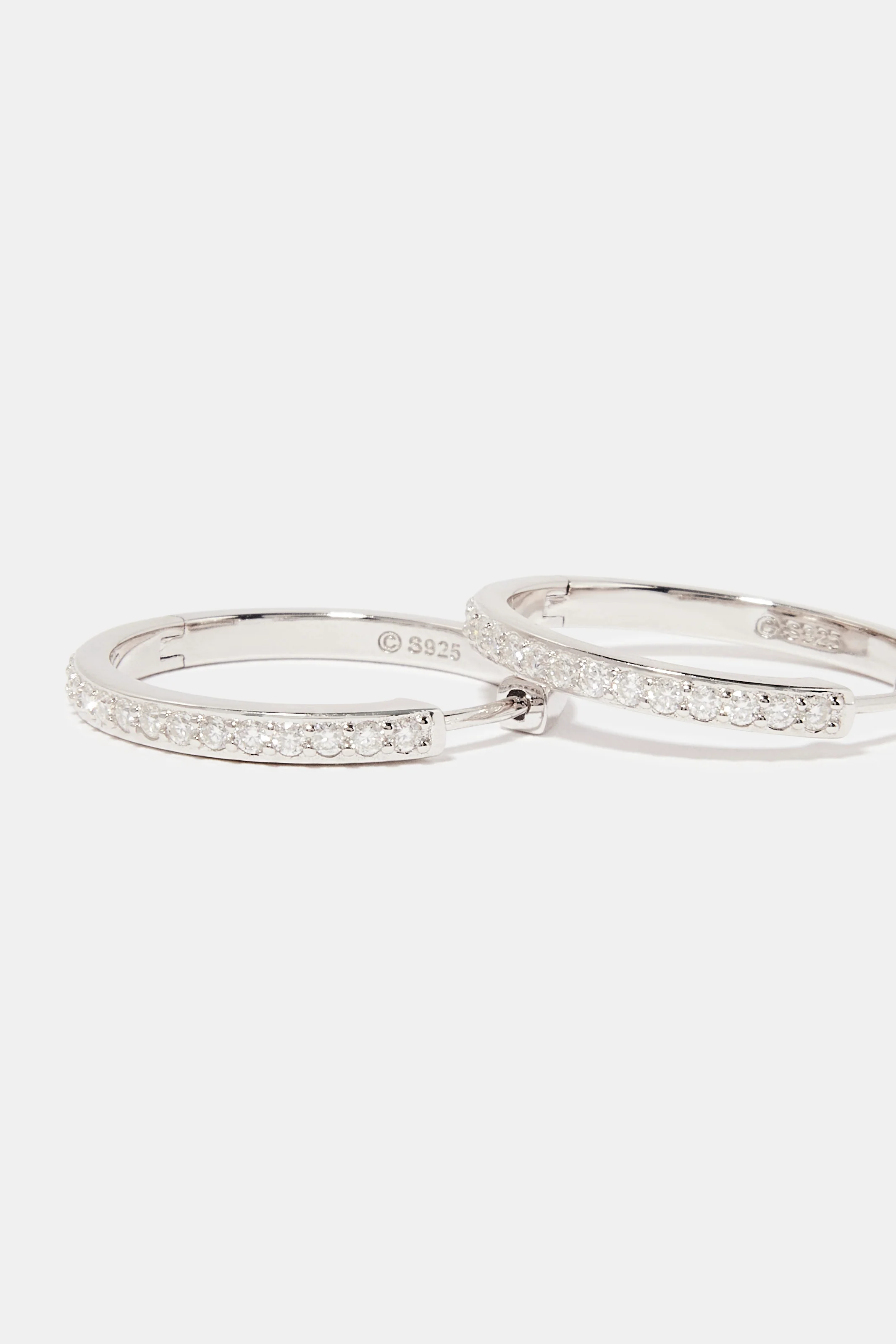 Women's Moissanite Hoop Earrings - 25mm - Image 4