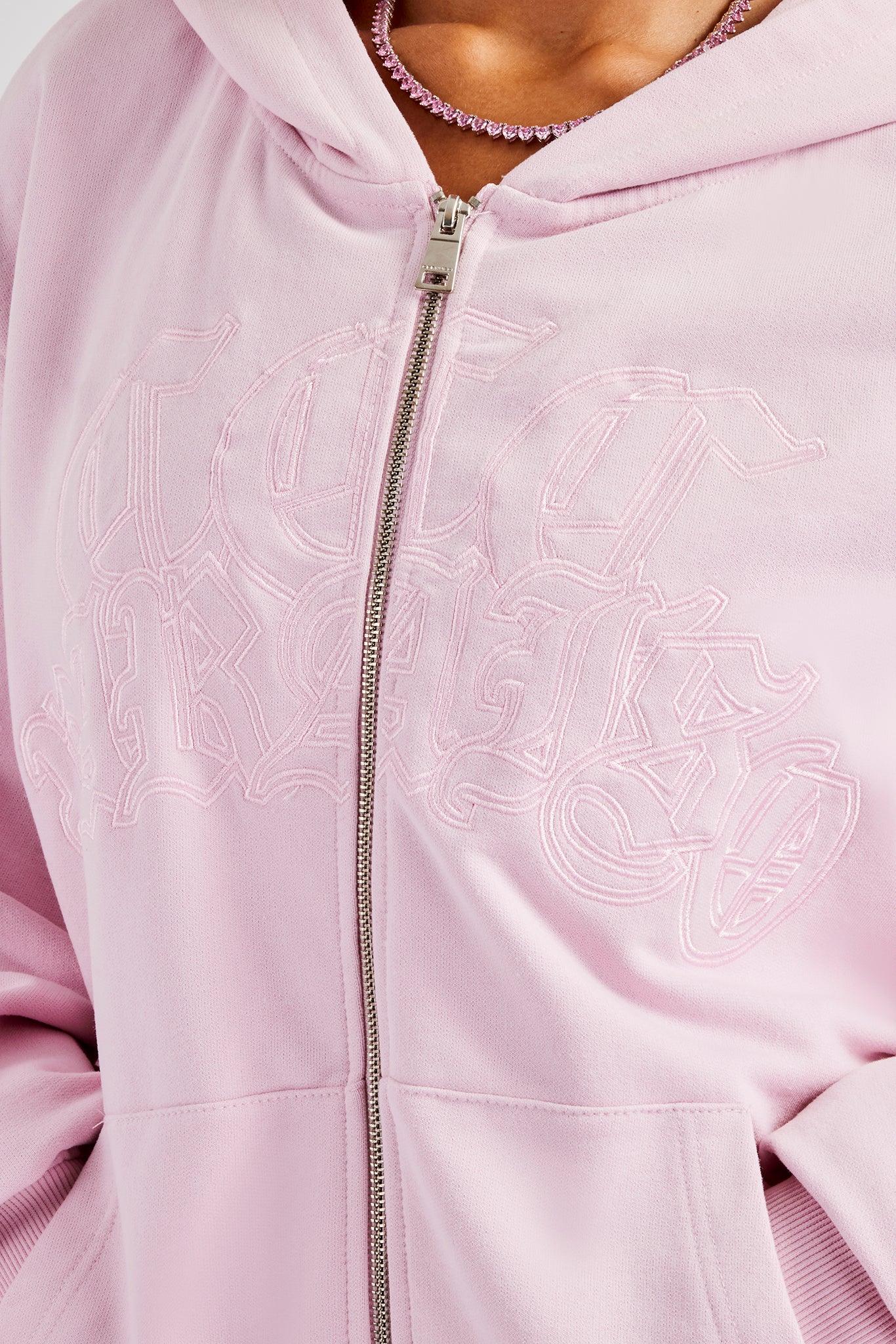 Womens Paraiso Embroidered Tracksuit - Pink - Image 4