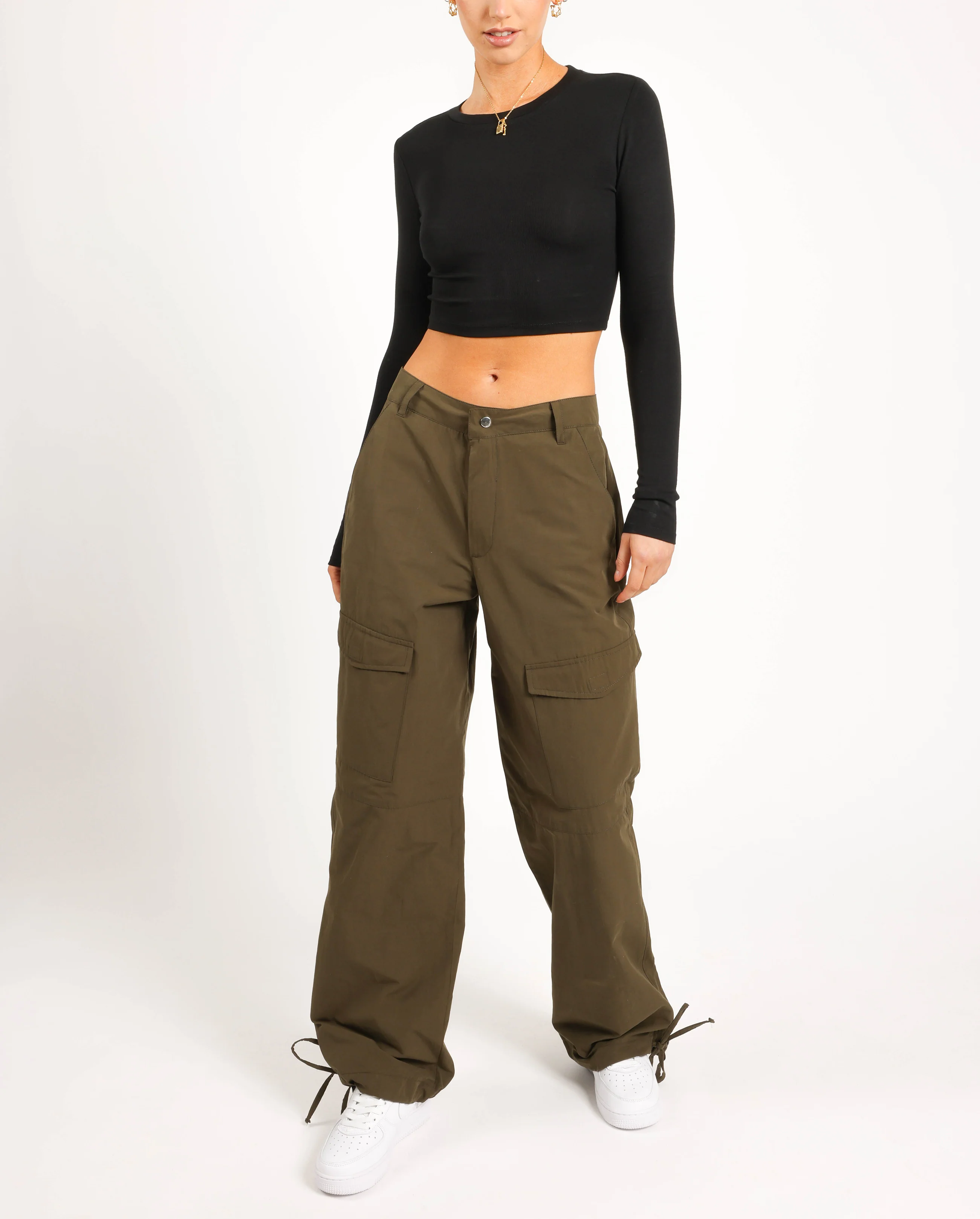 Woven Cargo Trouser - Khaki - Image 3