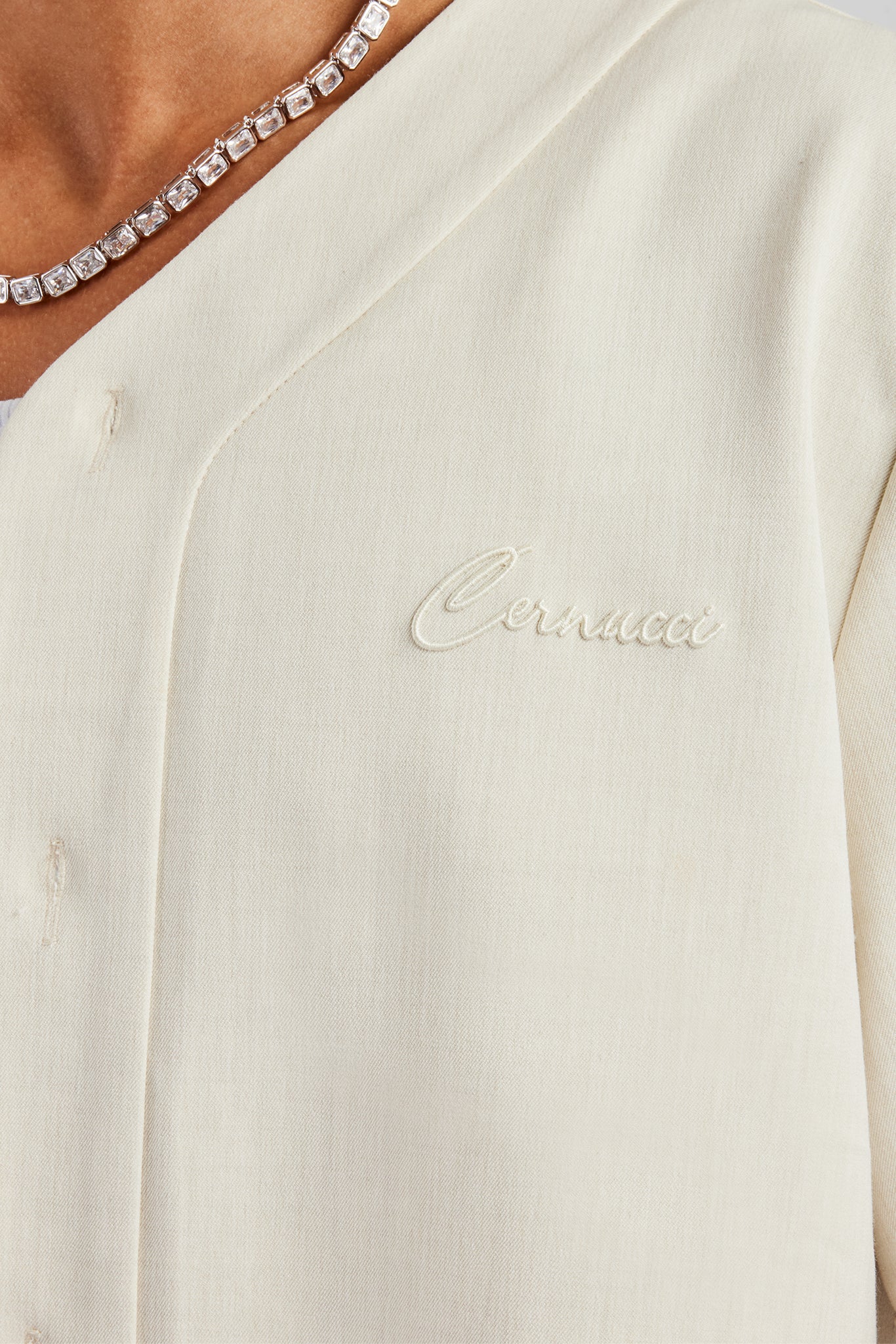 Woven Embroidered Baseball Shirt - Image 3