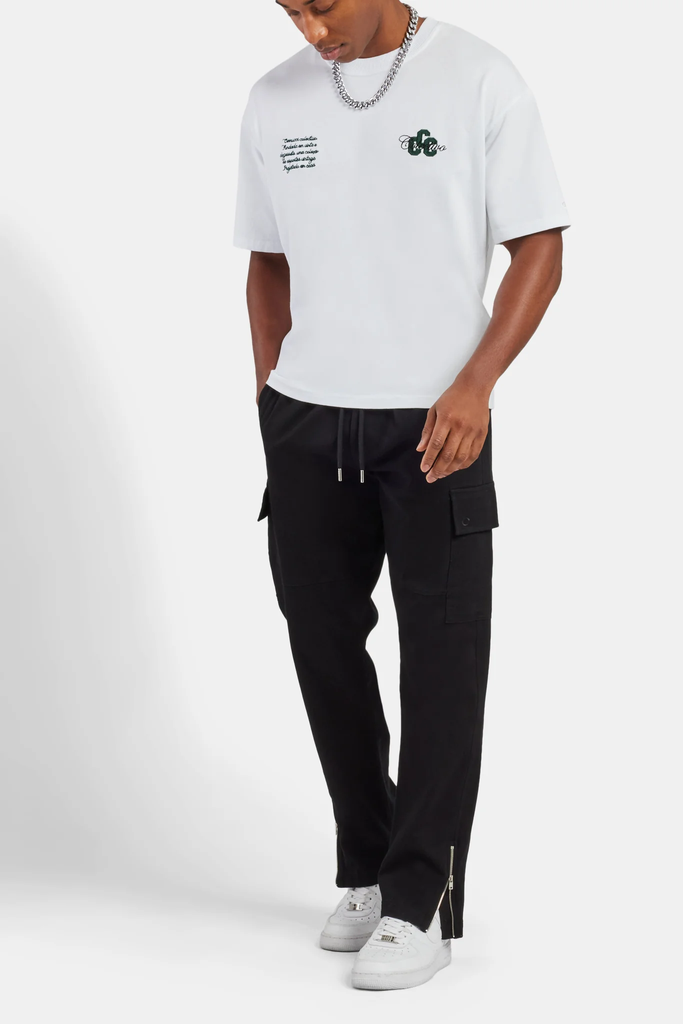 Zip Hem Cargo Trouser - Black - Image 2
