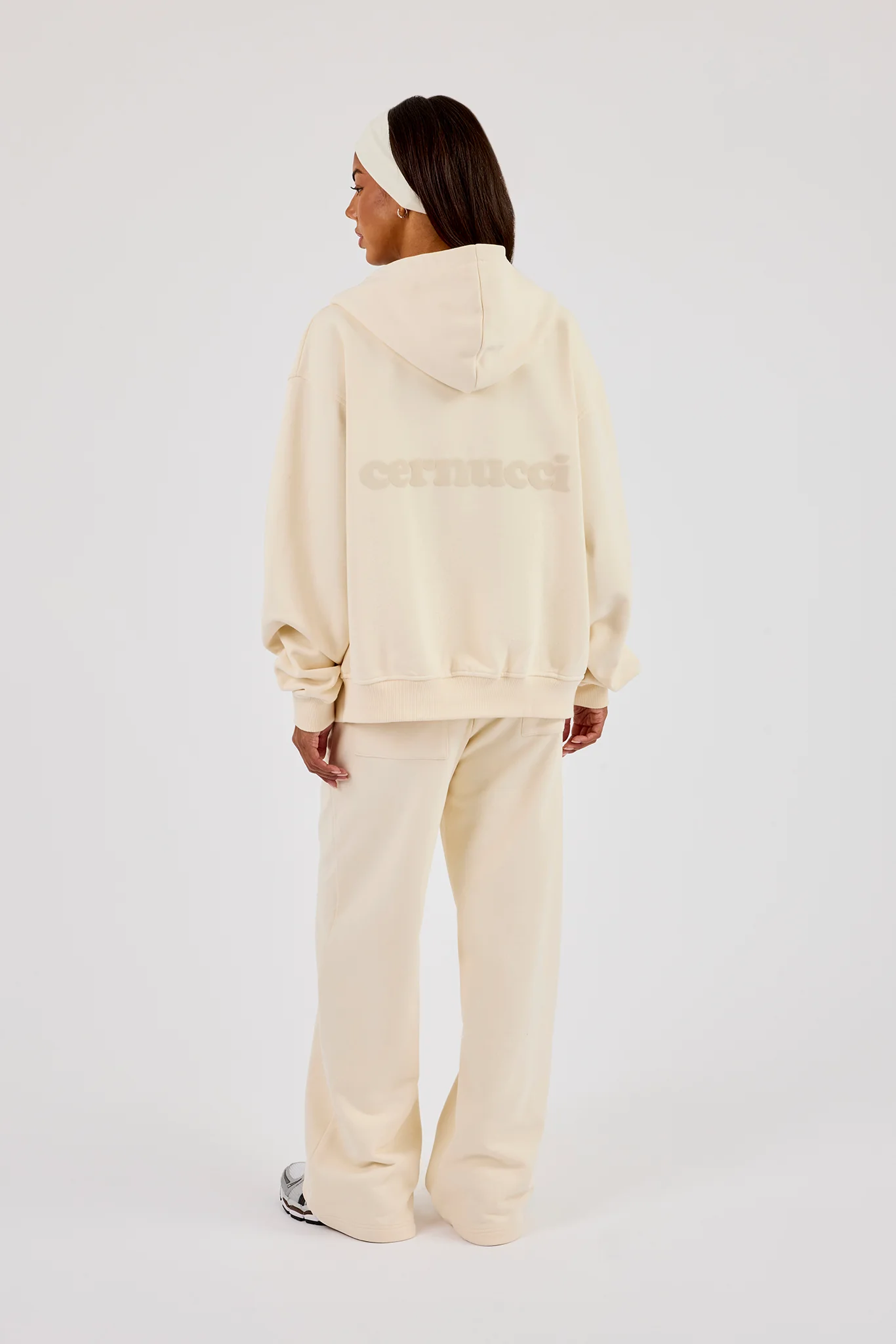 Zip Through Hooded Tracksuit - Butter Yellow - Image 3