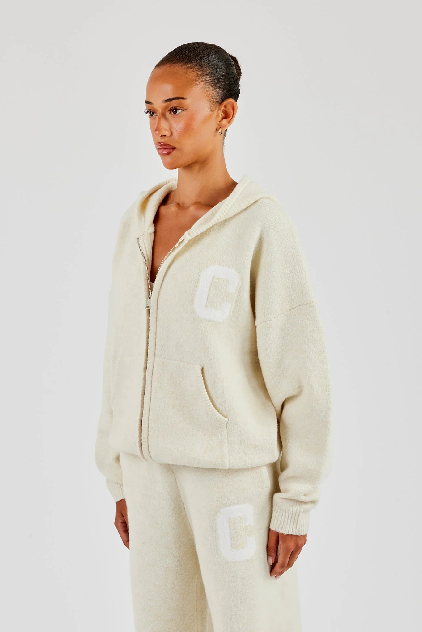 Zip Through Knitted Jumper - Butter Yellow - Image 4
