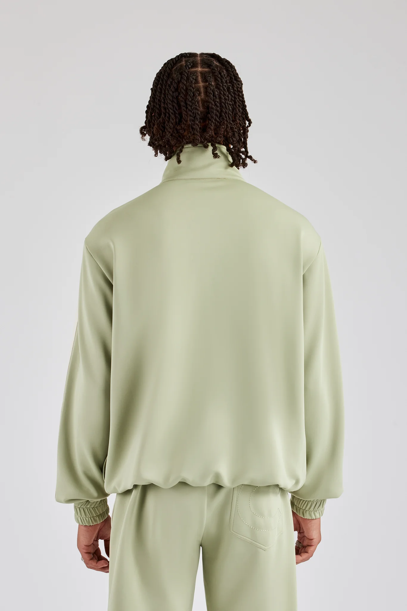 Zip Through Taping Track Jacket - Sage - Image 6
